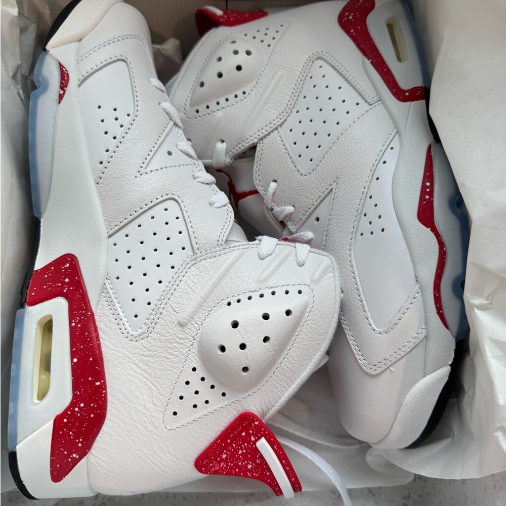 Air Jordan 6 Retro “White/Red” - Men’s 9 / Women’s 10.5 - Picture 2 of 8